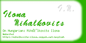 ilona mihalkovits business card